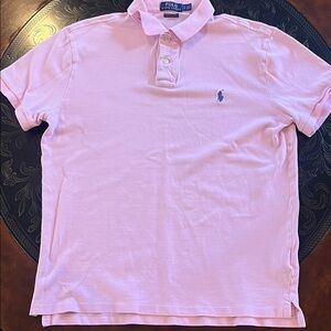 Polo by Ralph Lauren Light Pink Men's Polo Shirt Custom Slim Fit